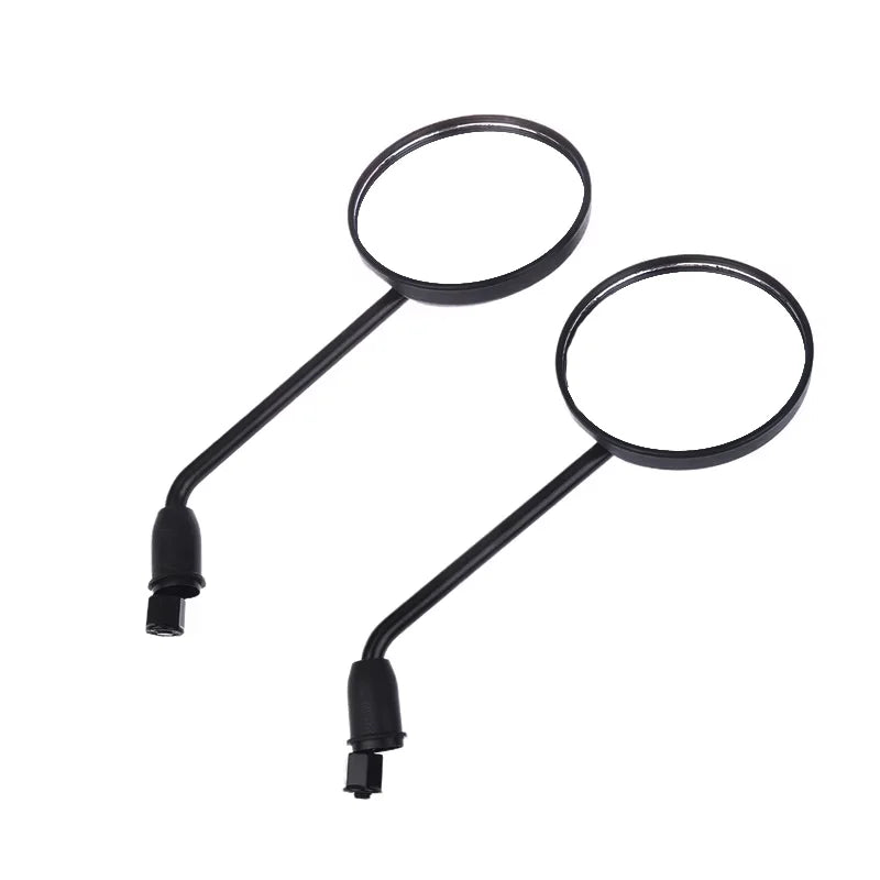 Universal Motorcycle Mirrors | 8mm Adjustable | Pair, Black