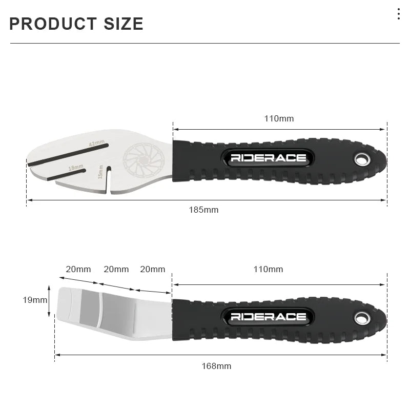Disc Brake Piston Pusher | Stainless Steel Caliper Adjustment Tool | TL-A / TL-B