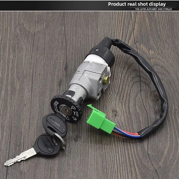 HJ110 Full Vehicle Lock Set | Steering Head Lock | Anti-Theft
