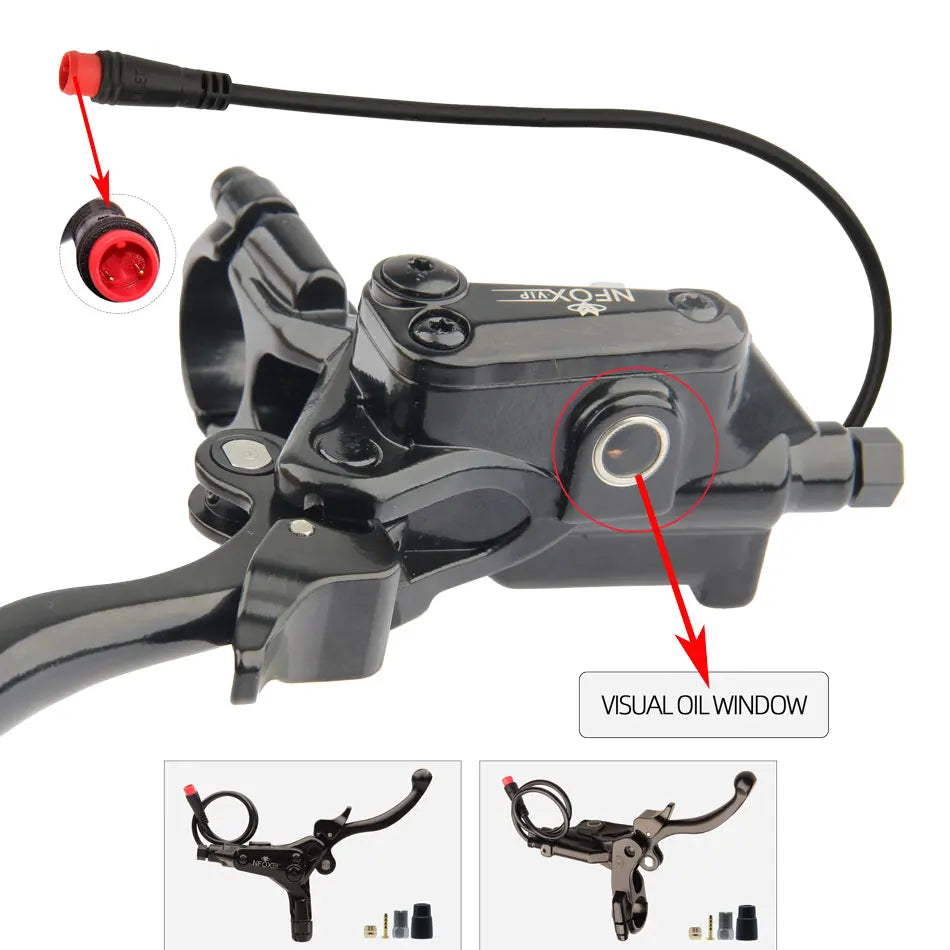 NFOX B015 Hydraulic Brake Lever | Parking Lock & Motor Cut-Off | E-Scooter & E-Bike