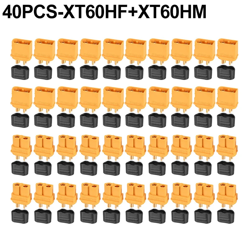 XT60H Bullet Connector Plugs | Male & Female w/ Sheath | RC LiPo