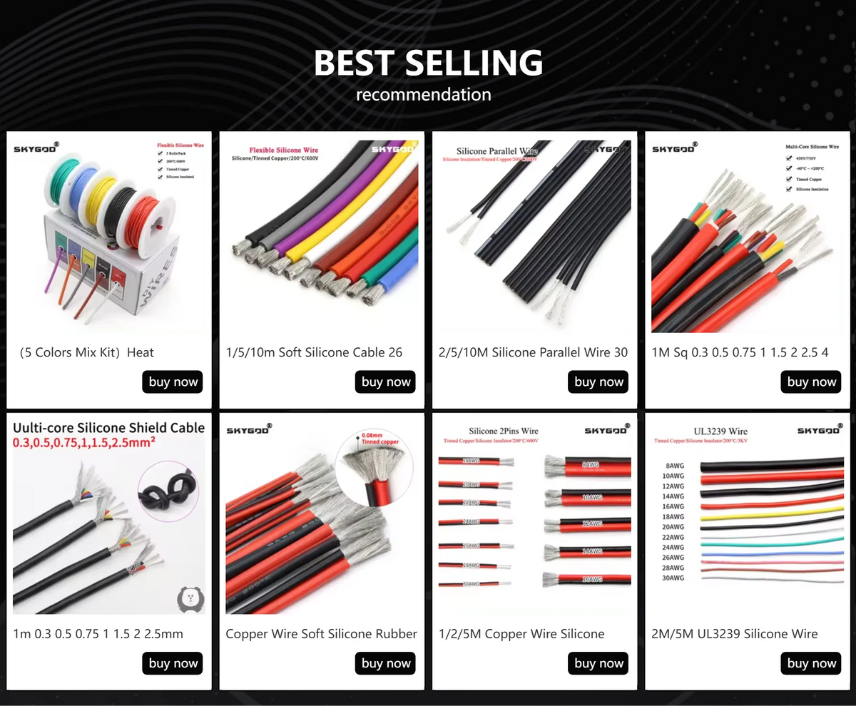 Silicone Wire Kit | 5 Colors 30–16AWG Tinned Copper | Heat Resistant