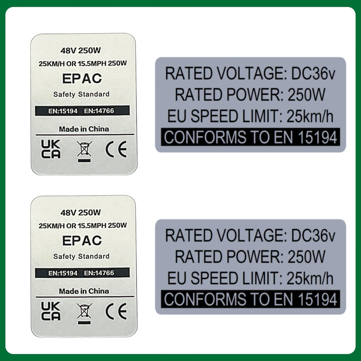 EBIKE Sticker, 36V 48V 250W Electric Bike Lable, Compataible for Bafang Tongsheng and other Brand 500W-1500W Conversion Kit