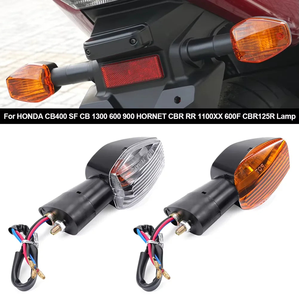 Motorcycle LED Turn Signal For HONDA CB400 SF Hornet CB1300 CB600 CB900 CBR600RR CBR1100XX CBR125R Amber Bullet Indicator