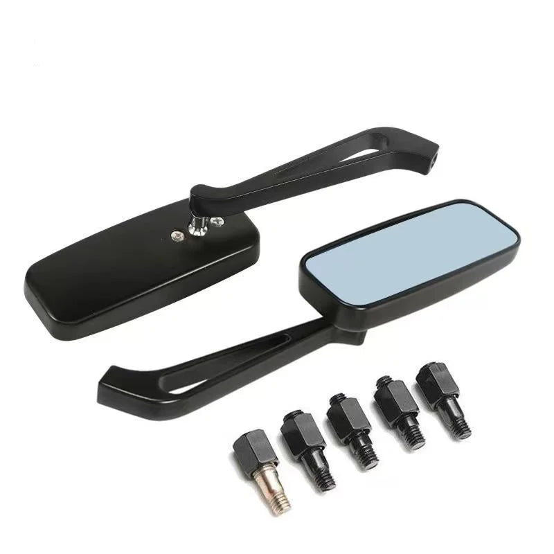 Universal Side Mirrors | Adjustable Rear-View Pair | 8mm/10mm Thread