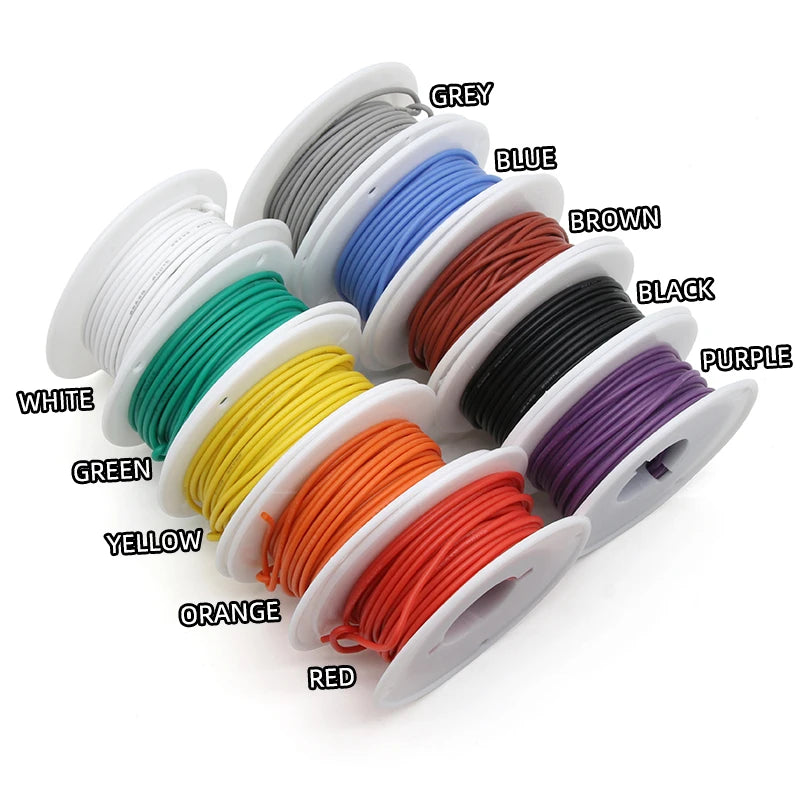 Silicone Wire Kit | 5 Colors 30–16AWG Tinned Copper | Heat Resistant