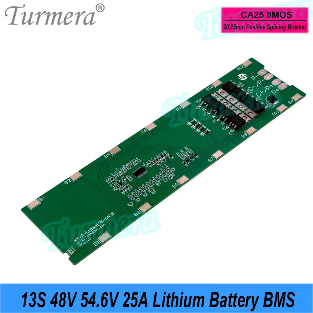 BMS 13S 48V 54.6V 25A Lithium Battery BMS Welding Board for 18650 13S4P 13S5P 13S6P 13S8P E-Bike E-scooter Battery Pack Use
