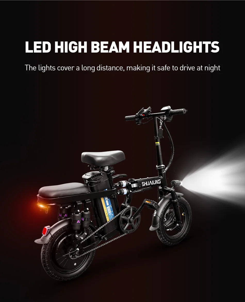 14in Folding E-Bike | 48V 400W Up to 40 km/h | Mini City Commuter