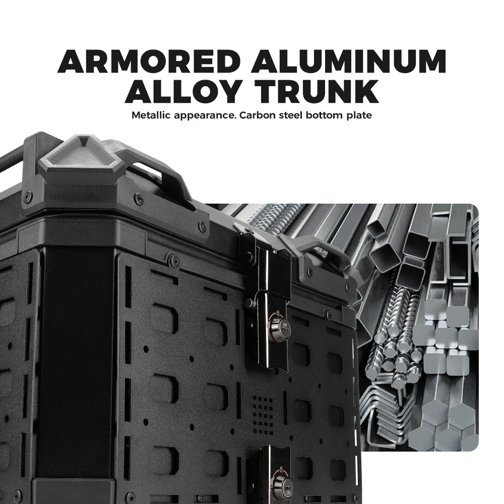 45L Aluminum Top Case | Lockable Rear Luggage Box