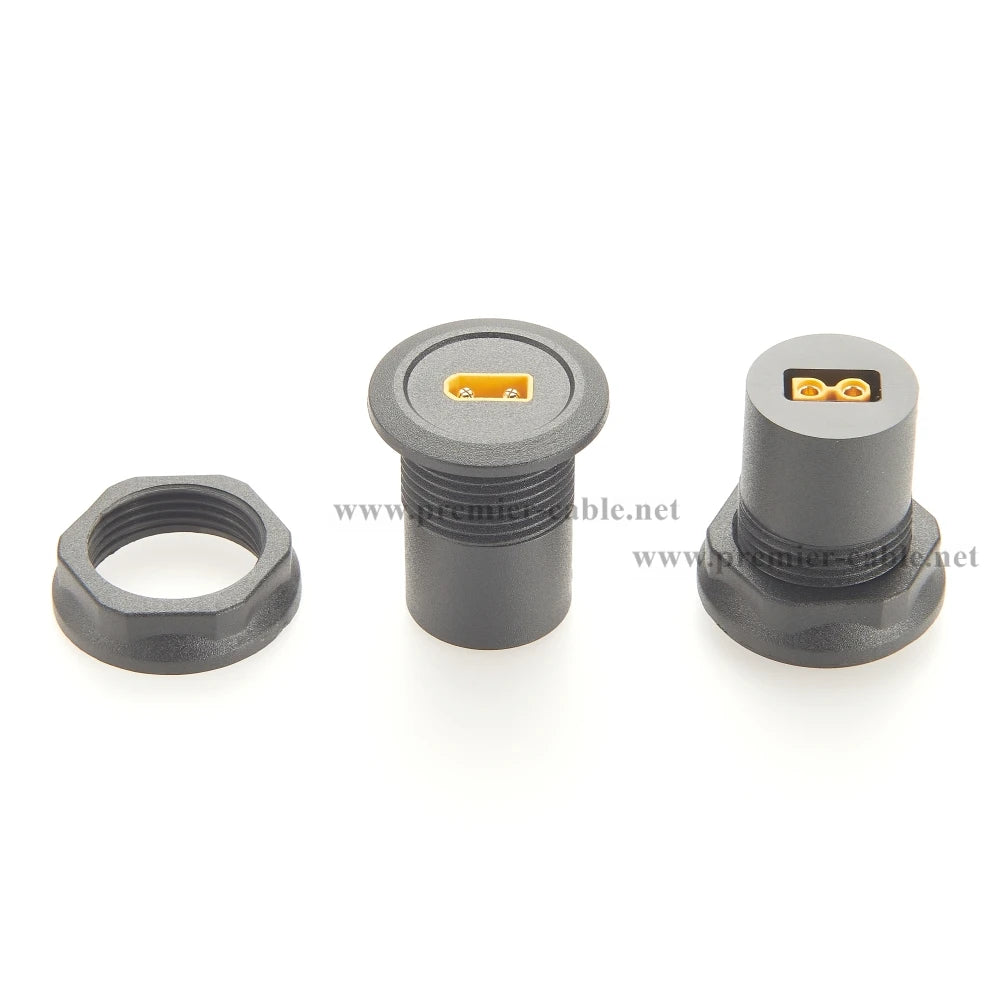 XT30 Panel Mount Adapter | Round | Male to Female