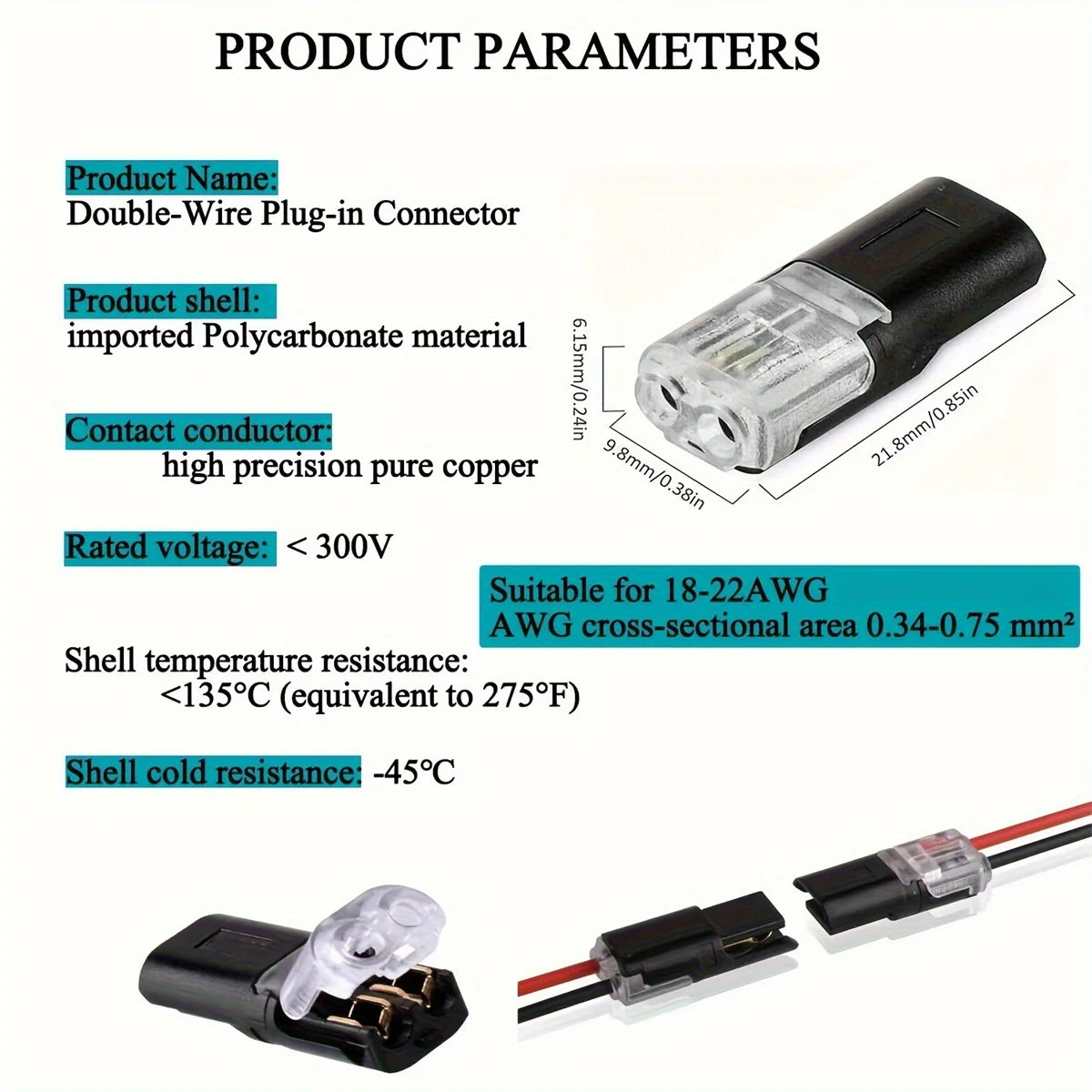 No-Strip Quick Wire Connectors | Dual-Line | Automotive