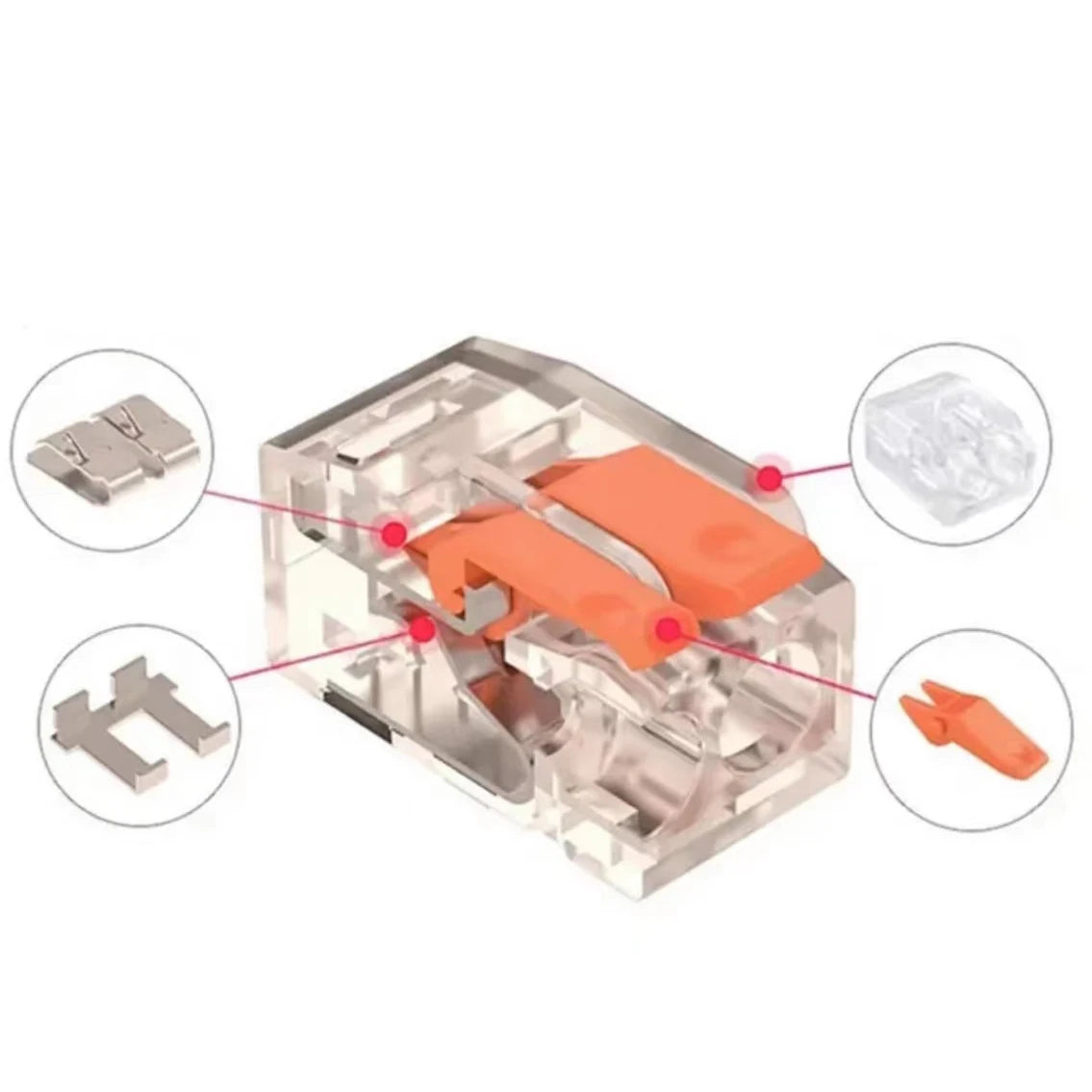 Lever Wire Connectors | 2/3/5-Port Quick Clamp | 20-Pc Box