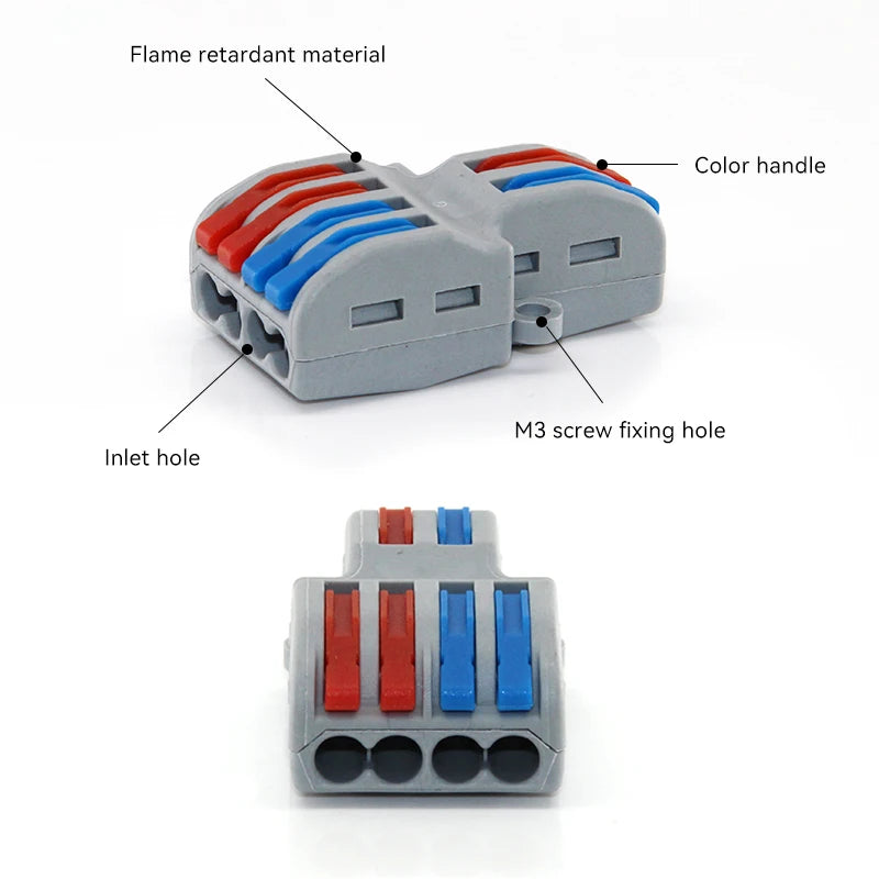 Push-In Wire Connector Splitter | 1-In Multi-Out | 32A 250V