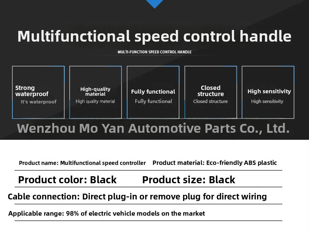 E-Bike Throttle w/ Speed Governor | Integrated Switch