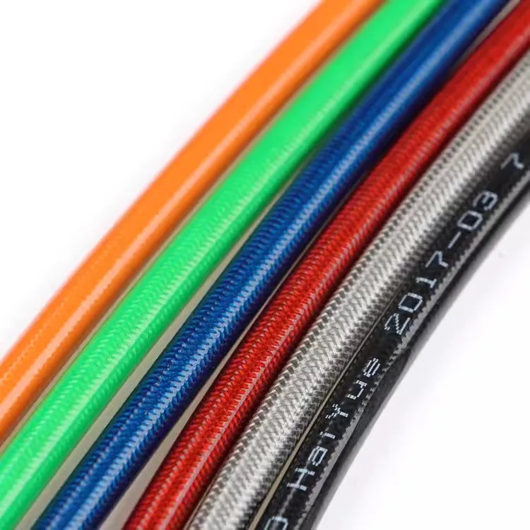 Braided Hydraulic Brake Hose | 10mm Banjo, 28-Degree Fitting | Universal Motorcycle Racing Line