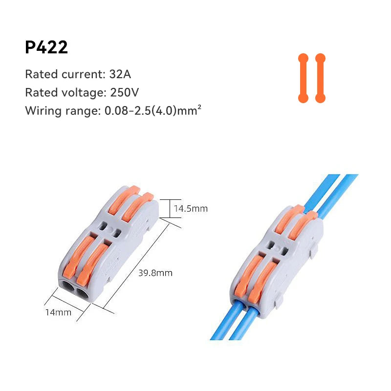 Push-In Wire Connector Splitter | 1-In Multi-Out | 32A 250V