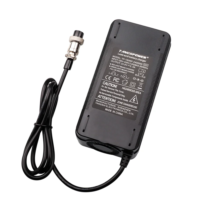 TANGSPOWER 24V 5A Charger | 28.8V Lead-Acid | 10 Connectors