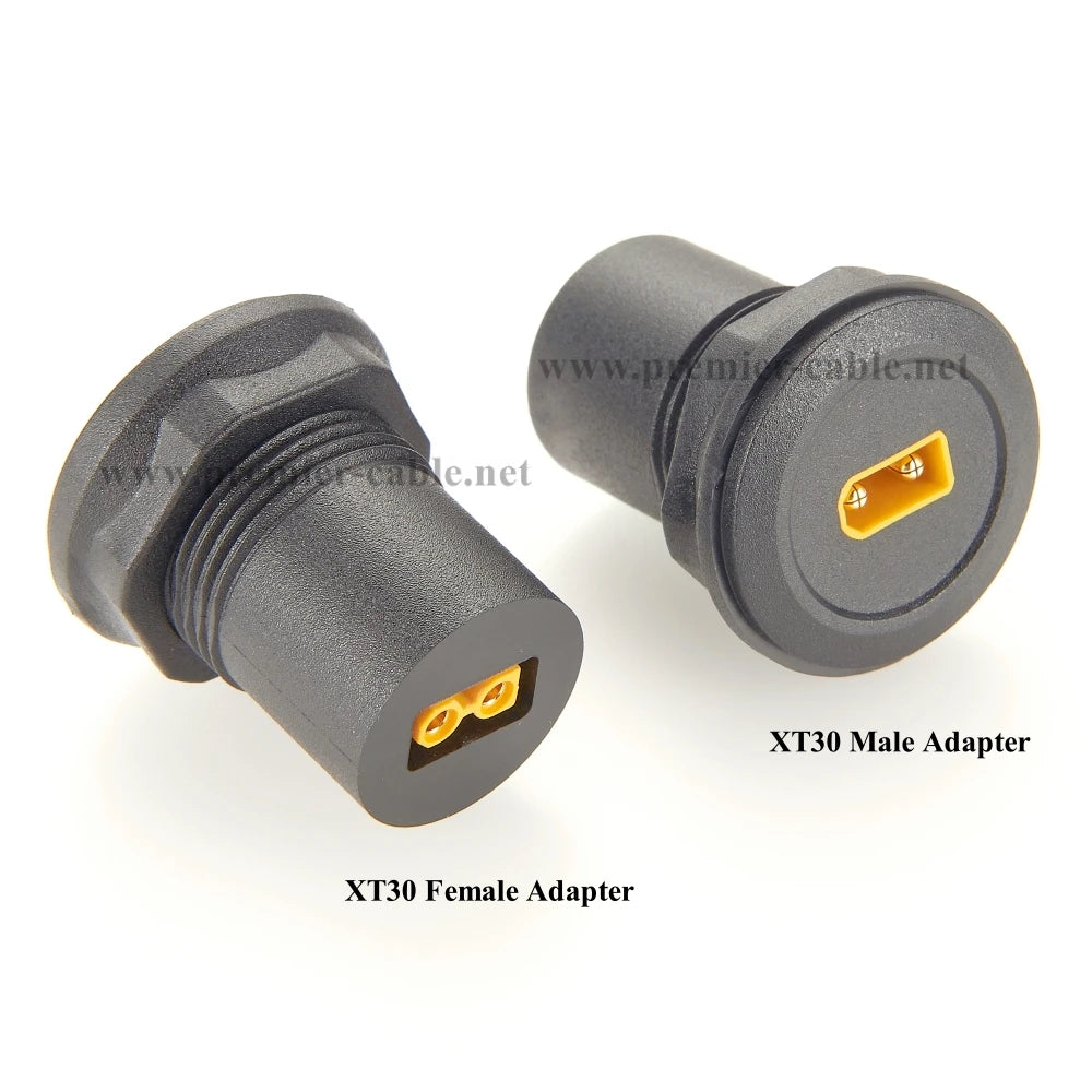 XT30 Panel Mount Adapter | Round | Male to Female