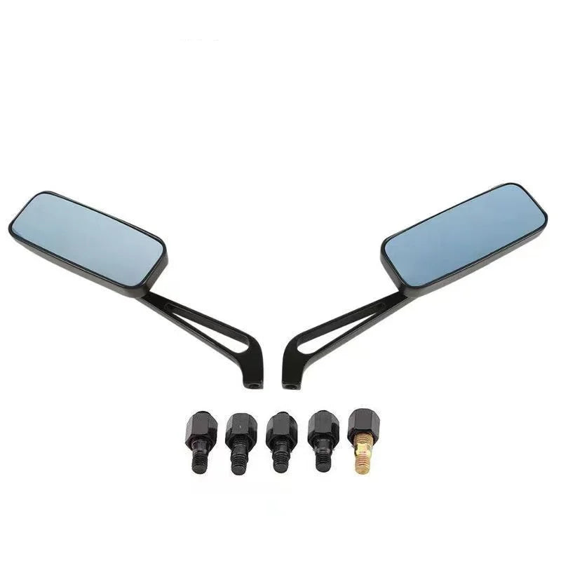 Universal Side Mirrors | Adjustable Rear-View Pair | 8mm/10mm Thread