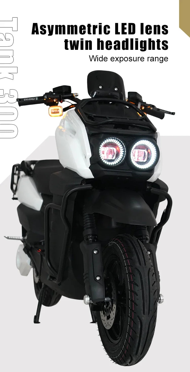 TANK-300 Electric Scooter | 72V 3000W, 80 km/h | High-Power Adult E-Moped
