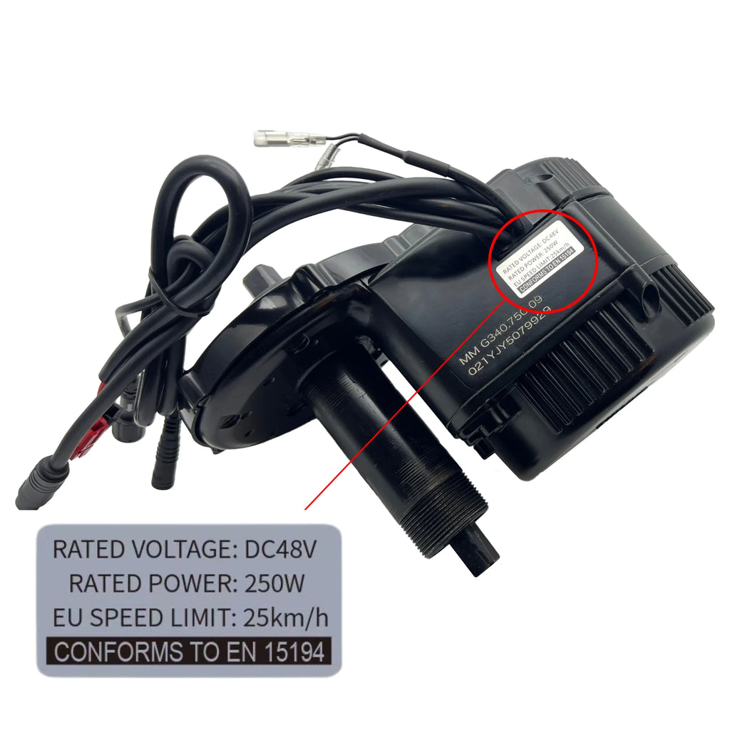 E-Bike Conversion Stickers | 36V/48V, 500W–1500W Labels | Bafang & Tongsheng Compatible