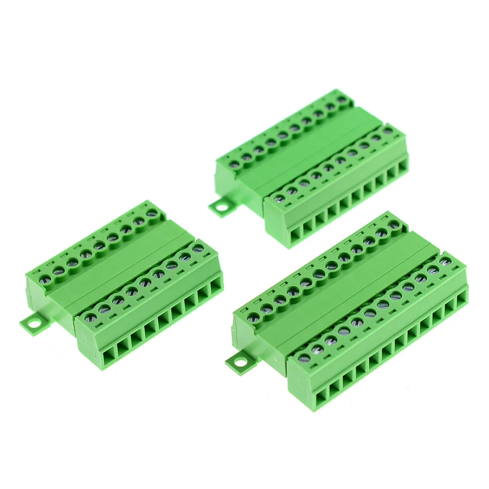 1Sets Solderless Docking Type 15EDG 3.81MM Screw Terminal Block Connector PCB plug-in type 15EDGRKC 3.81 Green Terminal Block