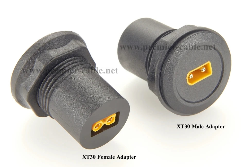 XT30 Panel Mount Adapter | Round | Male to Female