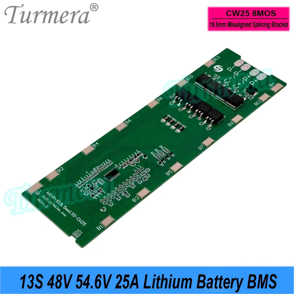 Lithium Battery BMS | 13S 48V 25A | E-Bike & E-Scooter Pack Building