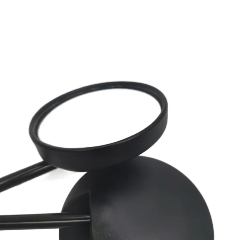 Universal Motorcycle Mirrors | 8mm Adjustable | Pair, Black
