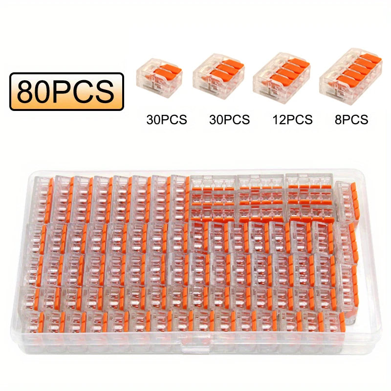 Lever Wire Connectors | 2/3/5-Port Quick Clamp | 20-Pc Box