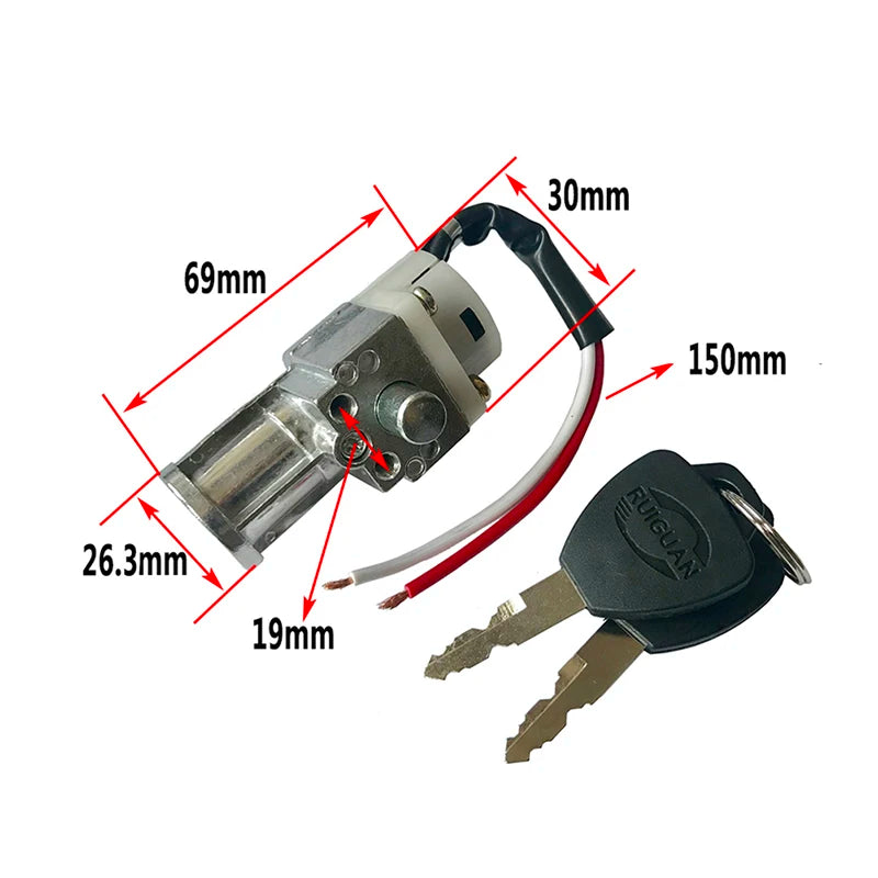 Battery Charger Mini Lock | Universal Fit | 2 Keys Included