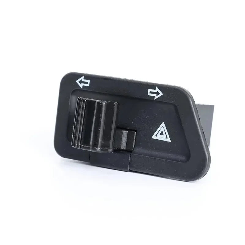 Dual-function motorcycle warning light switch for turn signals and emergency flashing