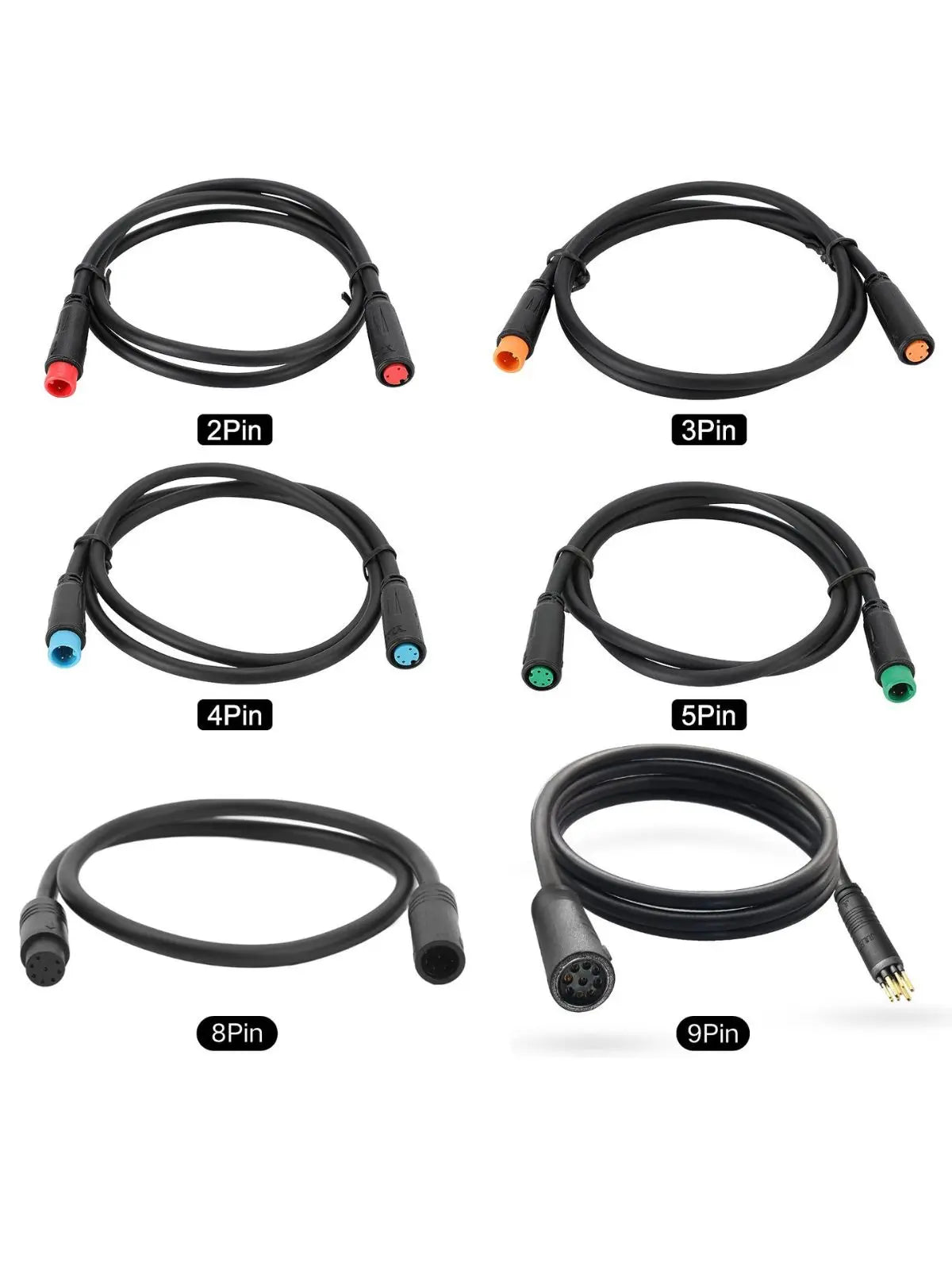 E-Bike Extension Cables | 2/3/4/5/8/9 Pin | Motor, Brake, Display, Controller & Throttle