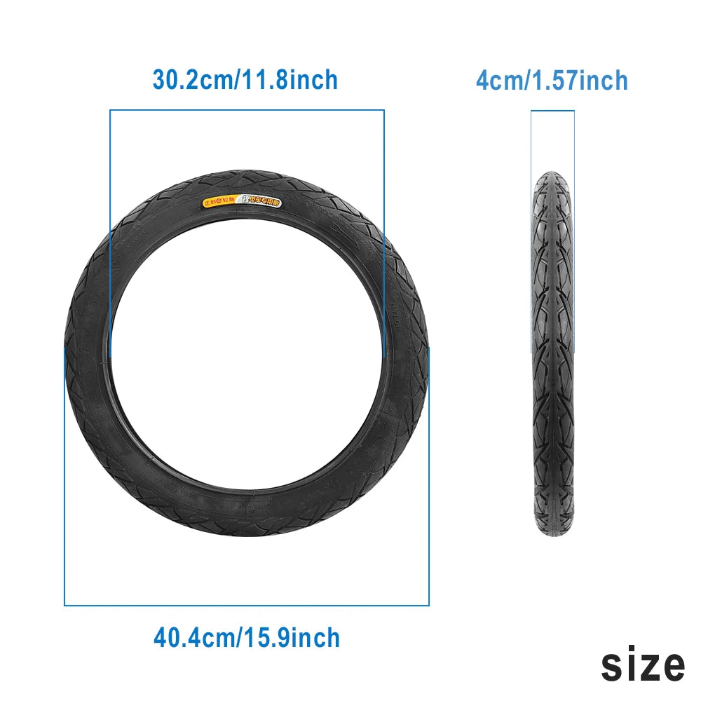 16x1.95 Tire & Tube | 52-305 E-Bike/Scooter | Wear Resistant