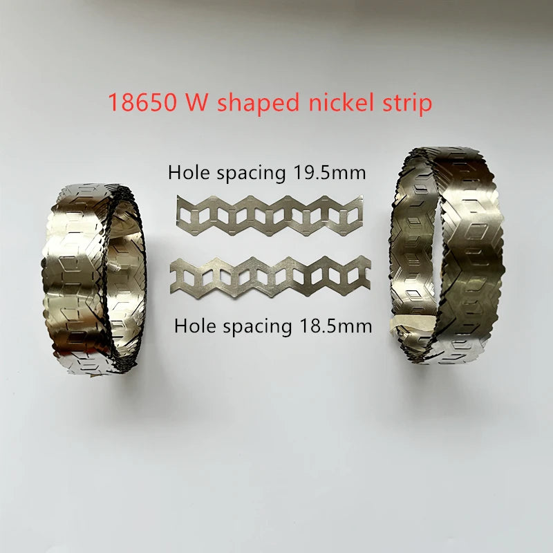 18650 And 21700 Battery 2P Wavy Nickel Strip Nickel Sheet W Type Nickel Strip Coil 2 Units W Type
