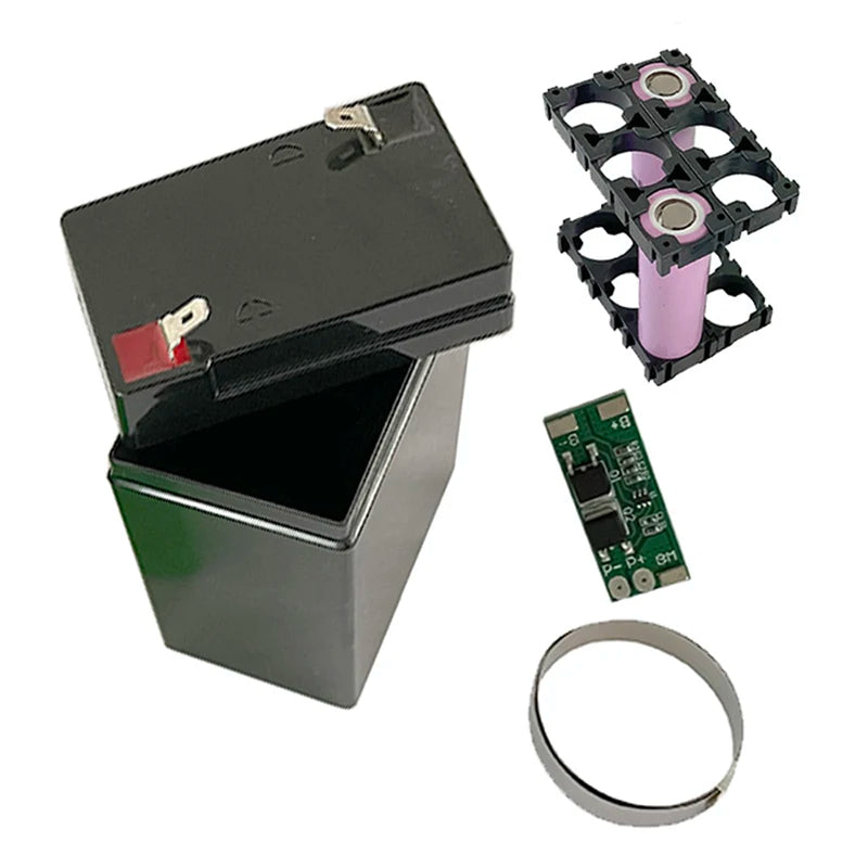 6V Empty Box 4Ah Fit 6pcs 18650 cell 6V4Ah Battery Case 6.4V 7.2V 6Ah 7.5Ah 9Ah 2S3P Holder 8A BMS For DIY Storage Battery Pack