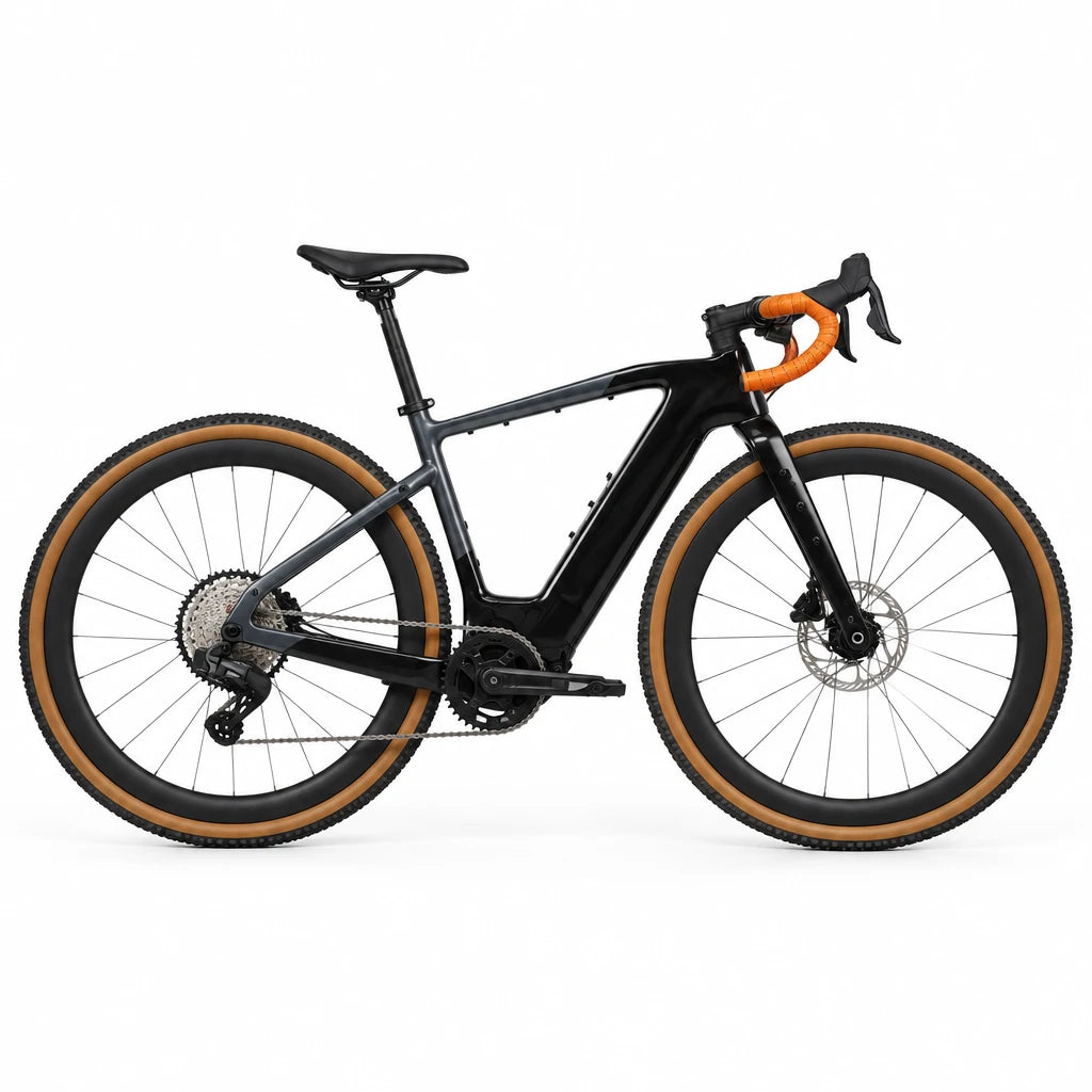 Sick.parts 700C Carbon E-Gravel Bike | 250W Mid-Drive, 36V 15Ah Battery | 12-Speed Hydraulic Disc Brakes