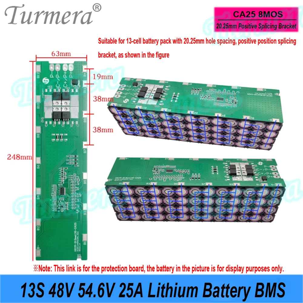 Lithium Battery BMS | 13S 48V 25A | E-Bike & E-Scooter Pack Building