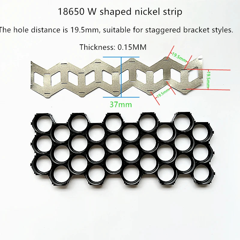 18650 And 21700 Battery 2P Wavy Nickel Strip Nickel Sheet W Type Nickel Strip Coil 2 Units W Type
