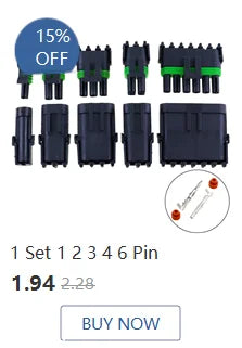 1set 2.8mm 2/3/4/6/9 pin Automotive Quick connection Electrical wire connector Male Female cable terminal plug Kits Motorcycle