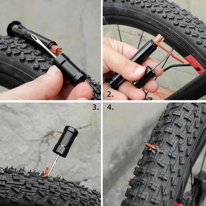 Tubeless Tire Repair Kit | Bar-End Storage Tool | MTB & Road Bikes
