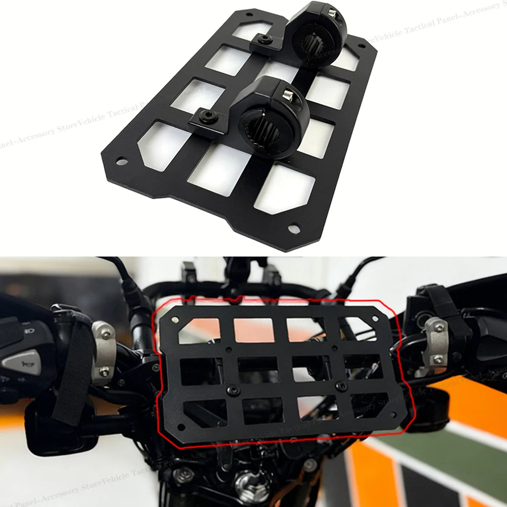 Motorcycle Molle Panel universal navigation bracket multifunctional crossbar mobile phone GPS fixed bracket riding equipment