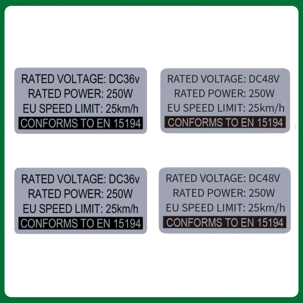 Ebike modification kit stickers,36V 48V 250W Electric Bike Lable,Compataible for Bafang Tongsheng and other Brand Conversion Kit
