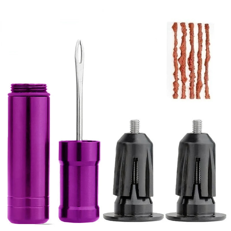 Tubeless Tire Repair Kit | Bar-End Storage Tool | MTB & Road Bikes