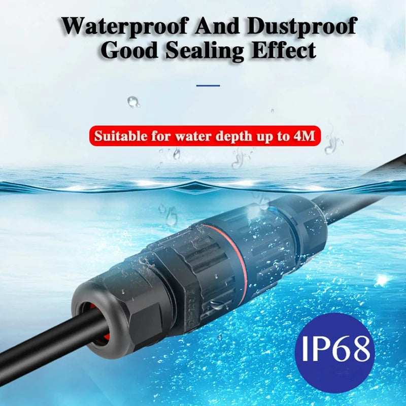 IP68 Waterproof Wire Connector | 2/3-Pin | Quick Connect