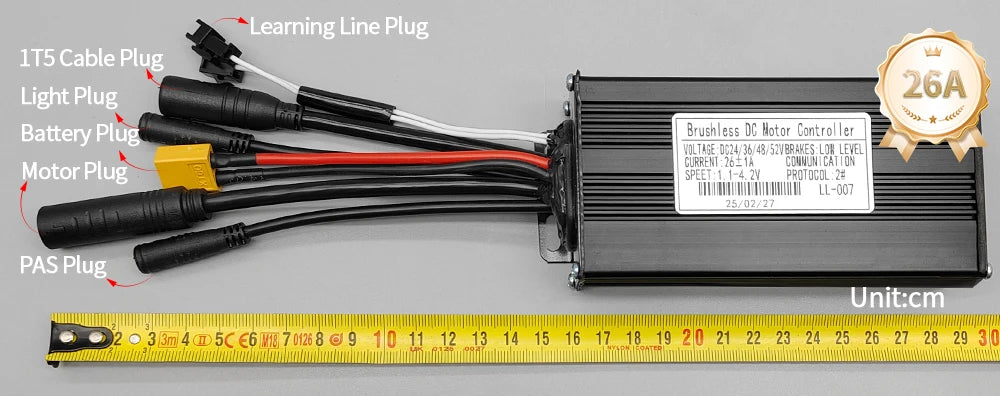 Sine Wave E-Bike Controller | 17/26/30A 24-48V Waterproof | S966 NFC