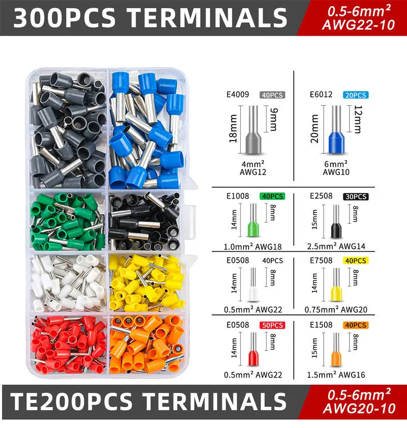 VE Tubular Crimp Terminal Kit | Insulated Ferrules | Electrical
