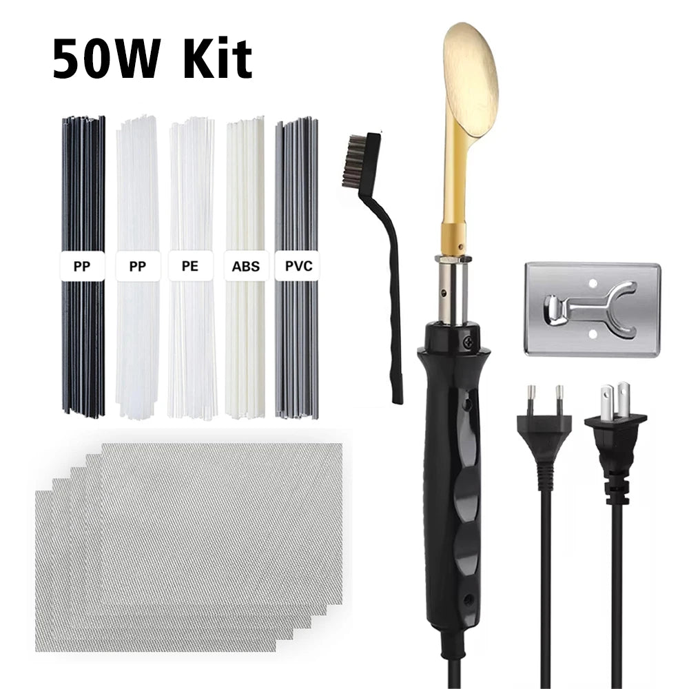 50W/100W Plastic Welding Repair Car Bumper Repair Soldering Iron Kit Temperature Controlled Soldering StationRepair Ironing Tool