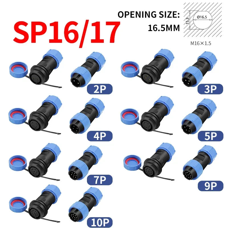 Aviation Plug Connectors | IP68 Waterproof | Panel-Mount