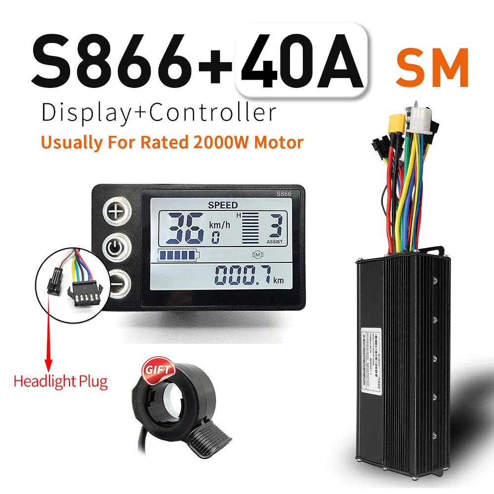 Sine Wave Controller Kit | 17/26/30A | S866 LCD Display